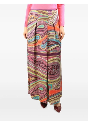 Etro Pre-Owned paisley-print maxi skirt - Pink
