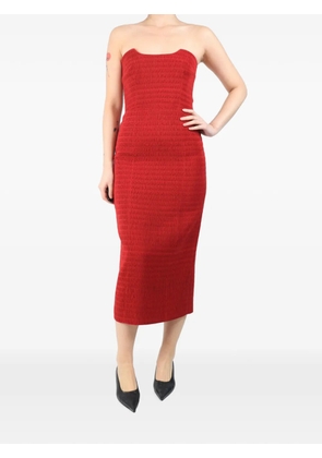 Emilia Wickstead shirred strapless midi dress