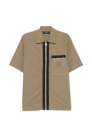Iceberg zip-up contrast-trim shirt - Green