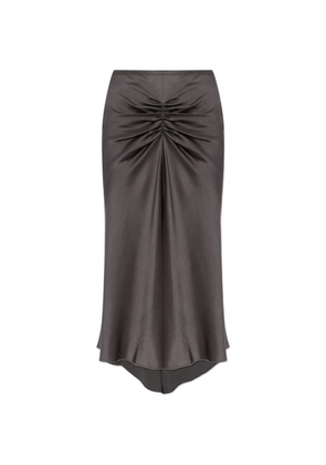 Victoria Beckham Bela asymmetrical draped midi skirt - Grey