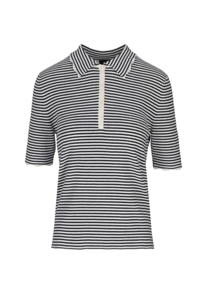 Paul Smith knitted striped polo shirt - White