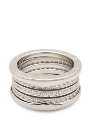 Bvlgari Pre-Owned 2010s B-zero1 diamond-embellishment ring - Silver