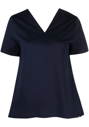 Herno short-sleeve V-neck T-shirt - Blue