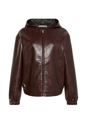 Calvin Klein hooded zip-up bomber jacket - Brown
