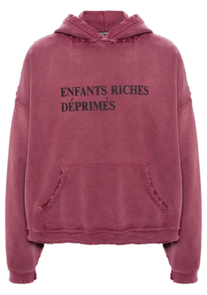 Enfants Riches Déprimés logo-print cotton hoodie - Red
