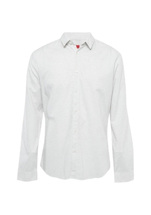 BOSS GREEN HUGO BOSS long-sleeve textured shirt - White