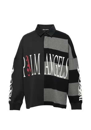 Palm Angels logo-print polo shirt - Black