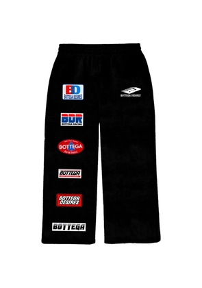 Bottega Desires logo-patch sweatpants - Black