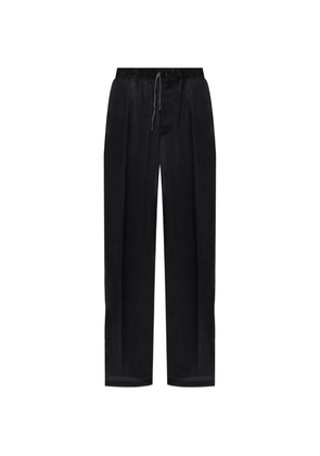 Maison Margiela satin-finish drawstring trousers - Black
