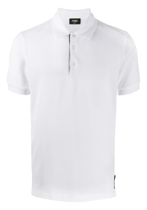 FENDI piqué polo shirt - White