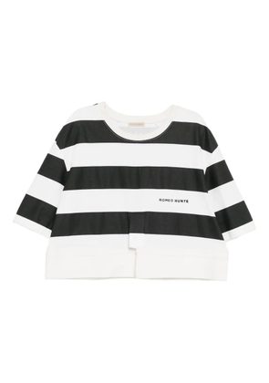 ROMEO HUNTE Fragment striped T-shirt - White