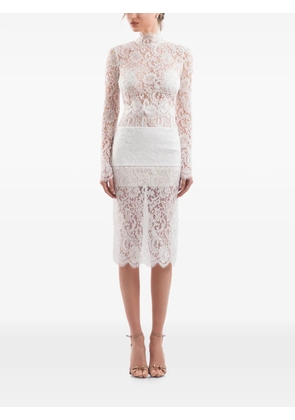 IMROSKA lace-panelled lace-up blouse - White
