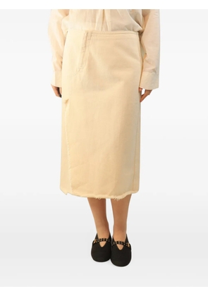 Marni Pre-Owned raw-edge midi skirt - Neutrals