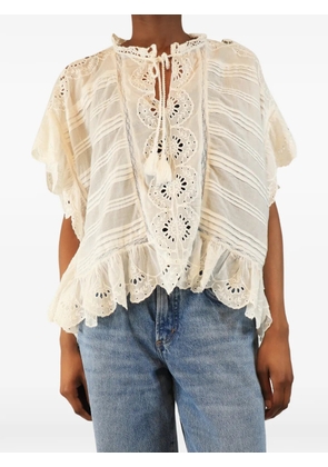 MARANT ÉTOILE Payton ruffled blouse - Neutrals