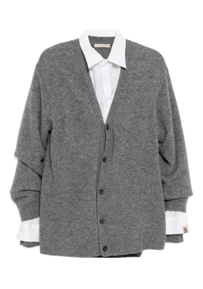 ROMEO HUNTE layered cardigan - Grey