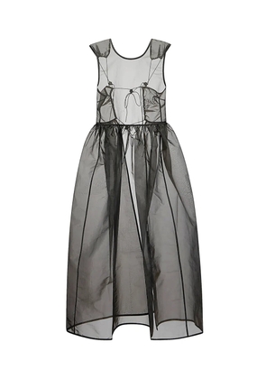 Cecilie Bahnsen Camilla liquid myrtia midi dress - Black