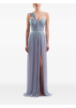 IMROSKA Sweet 19 one-shoulder pleated maxi dress - Purple