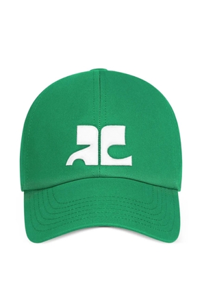 Courrèges AC logo-patch cap - Green