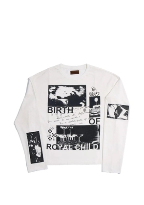 BIRTH OF ROYAL CHILD 90s Hollywood graphic-print long-sleeve T-shirt - White