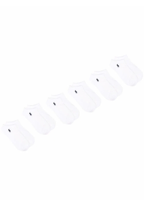 Polo Ralph Lauren embroidered-logo low-profile socks - White
