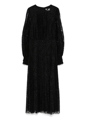 NISSA floral-lace midi dress - Black