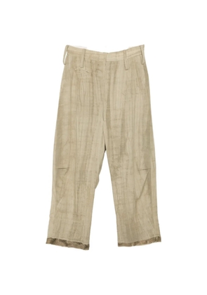 CHIAHUNG SU hand-woven tailored trousers - Green
