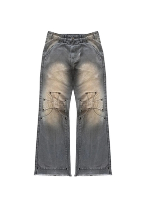 77 Studios Thrash cross-patch jeans - Grey