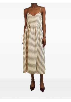 Mara Hoffman striped midi dress - White