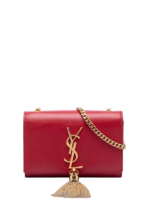 Saint Laurent Pre-Owned 2015 Small Smooth Calfskin Monogram Kate Tassel crossbody bag - Red