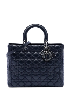 Christian Dior Pre-Owned 2011 Large Lambskin Cannage Lady Dior satchel - Blue