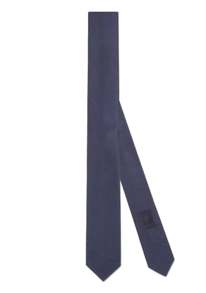 Gucci silk Double G logo tie - Blue