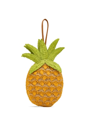 Simon Miller Pineapple Wristlet woven clutch bag - Yellow