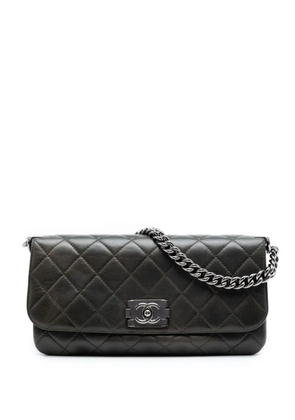 CHANEL Pre-Owned 2012 Quilted Lambskin Boy Accordion Flap crossbody bag - Brown