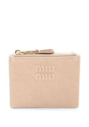 Miu Miu Pre-Owned Nappa bi-fold wallet - Neutrals