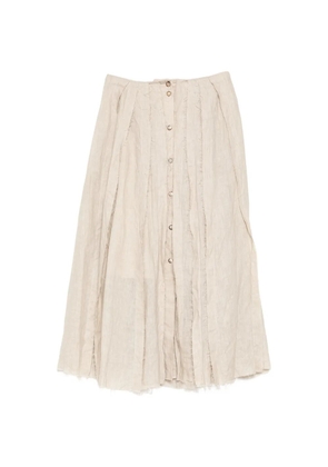 Forme D'expression raw-edged pleated skirt - Neutrals