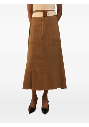 Tibi single-breasted suit skirt - Brown