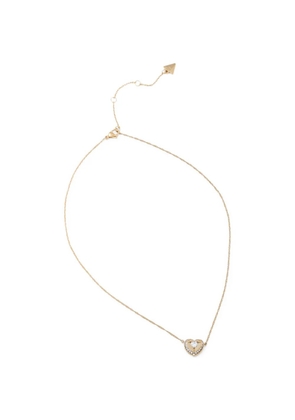GUESS USA crystal-embellished heart necklace - Gold