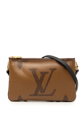 Louis Vuitton Pre-Owned 2020 Monogram Giant Reverse Double Zip Pochette crossbody bag - Brown