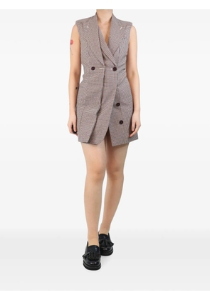 Stella McCartney Pre-Owned houndstooth wool mini dress - Neutrals