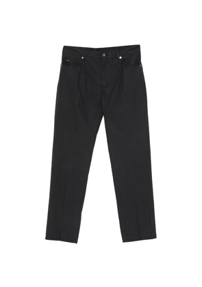Emporio Armani logo-plaque trousers - Blue