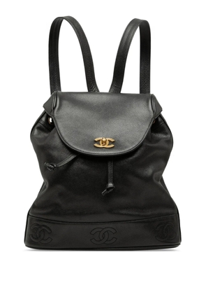 CHANEL Pre-Owned 1996-1997 Caviar Triple CC backpack - Black
