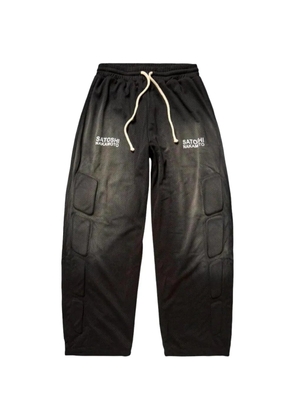 SATOSHI NAKAMOTO Moto track pants - Black