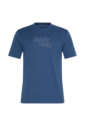 Calvin Klein logo-print crew-neck T-shirt - Blue