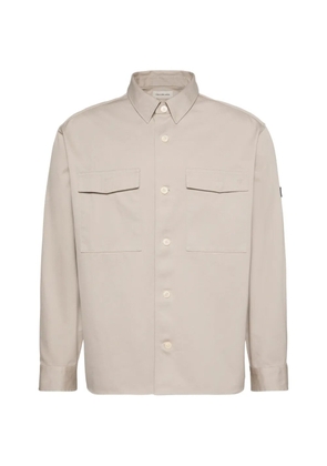 Calvin Klein button-up chest-pocket overshirt - Neutrals