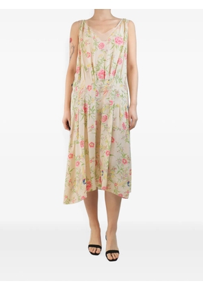 Marni Pre-Owned floral-print slip dress - Neutrals
