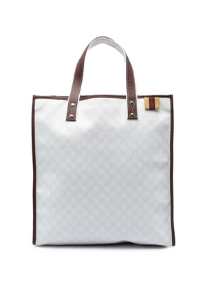 Gucci Pre-Owned 2016-2026 GG Supreme Web tote bag - White