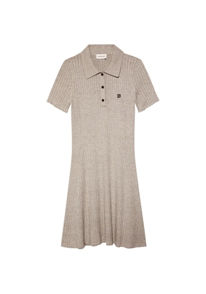 Calvin Klein ribbed-knit polo mini dress - Grey