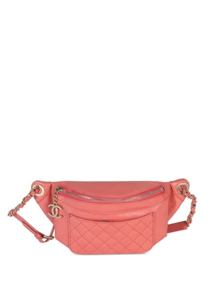 CHANEL Pre-Owned 2018 quilted leather belt bag - Pink