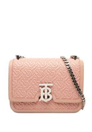 Burberry Pre-Owned 2018-2023 Small TB Monogram Embossed Calfskin Chain shoulder bag - Pink