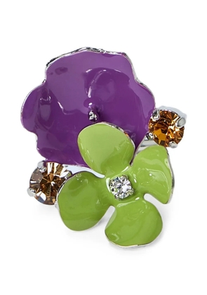 Marni flower stone ring - Silver